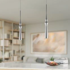 VONN LIGHTING VONN Polaris VMP26710AL 5" ETL Certified Integrated LED Height Adjustable Pendant Light In Silver -VONN LIGHTING VMP26710AL IMAGE 3