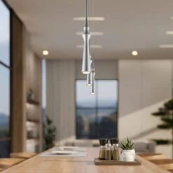 VONN LIGHTING VONN Polaris VMP26710AL 5" ETL Certified Integrated LED Height Adjustable Pendant Light In Silver -VONN LIGHTING VMP26710AL IMAGE 4