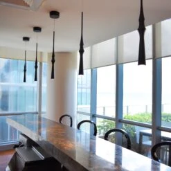 VONN LIGHTING VONN Polaris VMP26710BL 5" ETL Certified Integrated LED Height Adjustable Pendant Light In Black -VONN LIGHTING VMP26710BL IMAGE 4