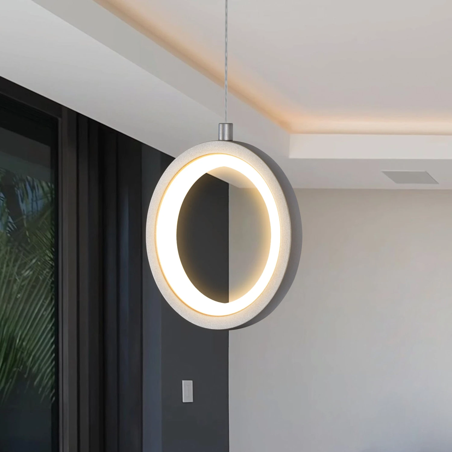 VONN LIGHTING VONN Tania VMP27300AL 5" ETL Certified Integrated LED Height Adjustable Pendant Light In Silver 4 VONN LIGHTING VONN Tania VMP27300AL 5" ETL Certified Integrated LED Height Adjustable Pendant Light In Silver - Image 2