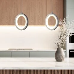 VONN LIGHTING VONN Tania VMP27300AL 5" ETL Certified Integrated LED Height Adjustable Pendant Light In Silver 13 VONN LIGHTING VONN Tania VMP27300AL 5" ETL Certified Integrated LED Height Adjustable Pendant Light In Silver -VONN LIGHTING VMP27300AL IMAGE 4