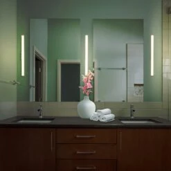 VONN LIGHTING VONN Procyon VMW11024AL 24" Integrated AC LED ADA Compliant ETL Certified Bathroom Wall Fixture In Silver -VONN LIGHTING VMW11024AL IMAGE 3