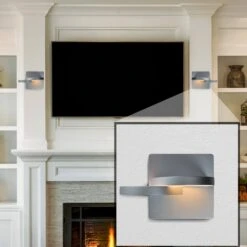 VONN LIGHTING VONN Eclipse VMW17000AL 7" Rotative ETL Certified Integrated LED Wall Sconce Light Fixture In Silver -VONN LIGHTING VMW17000AL IMAGE 5