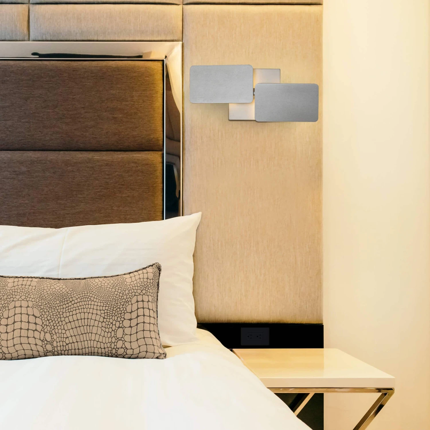 VONN LIGHTING VONN Eclipse VMW17200AL 12" Rotative Up-Down ETL Certified Integrated LED Wall Sconce Light In Silver 4 VONN LIGHTING VONN Eclipse VMW17200AL 12" Rotative Up-Down ETL Certified Integrated LED Wall Sconce Light In Silver - Image 2