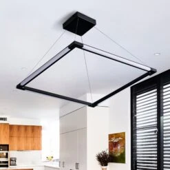 VONN LIGHTING VONN Atria VRC39104BL 24" Integrated LED ETL Certified Height Adjustable Square Chandelier, 180 Rotation Of Axes 15 VONN LIGHTING VONN Atria VRC39104BL 24" Integrated LED ETL Certified Height Adjustable Square Chandelier, 180 Rotation Of Axes -VONN LIGHTING VRC39104BL IMAGE 3