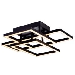 VONN LIGHTING VONN Radium VRCF49103BL 28" ETL Certified Integrated LED Ceiling Lighting Rectangular Semi Flush In Black