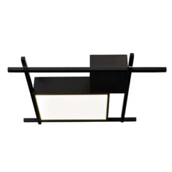 VONN LIGHTING VONN Radium VRCF49304BL 19" Integrated LED ETL Certified Ceiling Lighting Rectangular Semi Flush In Black