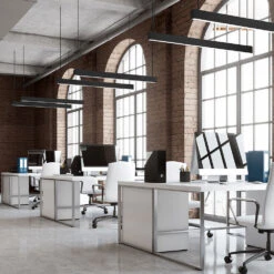 VONN LIGHTING VONN Slim VSL4D10035KBL 1.3" 4 FT LED Direct Downlight Suspended /Surface Mount Linear Lighting, 100-277V, 41W, 3500K, Black -VONN LIGHTING VSL4D10035KBL IMAGE 3 1000X1000 d22afe88 a62a 4e1f a648 e6b04bc90695