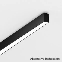 VONN LIGHTING VONN Slim VSL4D10035KBL 1.3" 4 FT LED Direct Downlight Suspended /Surface Mount Linear Lighting, 100-277V, 41W, 3500K, Black -VONN LIGHTING VSL4D10035KBL IMAGE 7 1000X1000 5b78112e ea40 4b86 a730 fcb22714b2cc
