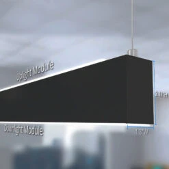 VONN LIGHTING VONN Slim VSL4U25D7535KBL 1.3" 4 FT LED Semi-Direct Suspended Mount Linear Lighting, 100-277V, 41W, 3500K, Black -VONN LIGHTING VSL4U25D7535KBL IMAGE 4 1000X1000 0e7b1ca5 a5f9 4d24 97fb a09412ee374d