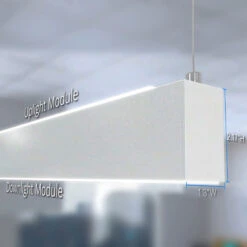 VONN LIGHTING VONN Slim VSL4U25D7535KWH 1.3" 4 FT LED Semi-Direct Suspended Mount Linear Lighting, 100-277V, 41W, 3500K, White -VONN LIGHTING VSL4U25D7535KWH IMAGE 4 1000X1000 146cb929 1faf 4860 9d0c e1407cda27c7