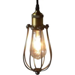 VONN LIGHTING VONN Arden VVP24111ABZ 5" Industrial ETL Certified Pendant Light With LED Filament Bulb In Aged Bronze